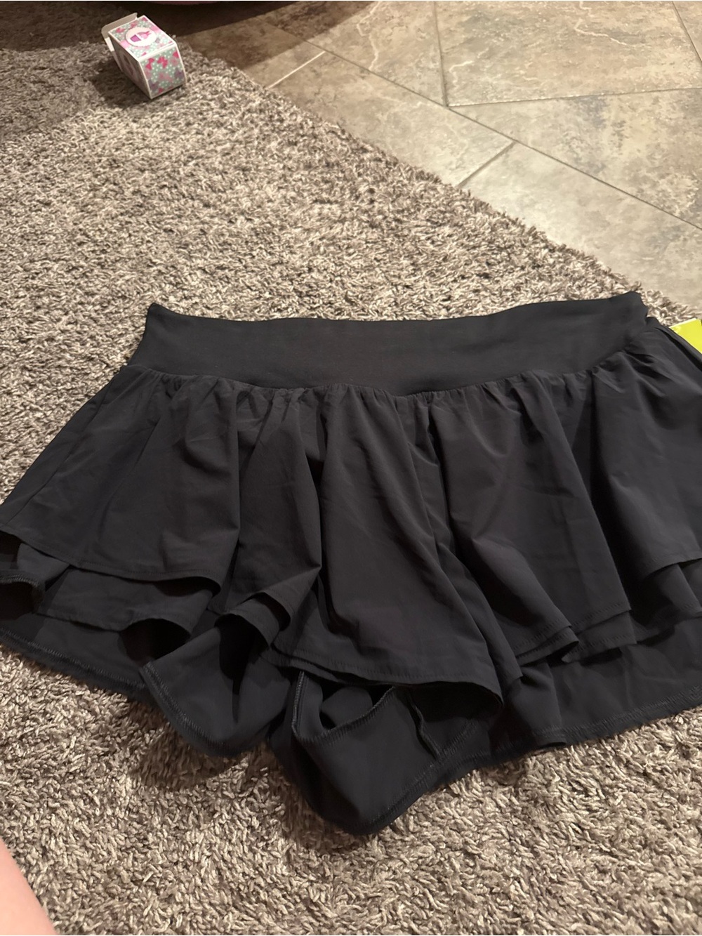 🍋Black Women’s Ruffle All in Motion Active Shorts
